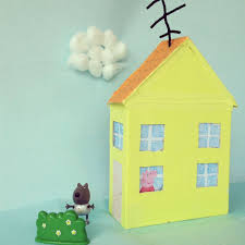 peppa pig s little yellow house on top of the hill peppapig craft diy house abc peppa pig party kids craft box preschool arts and crafts