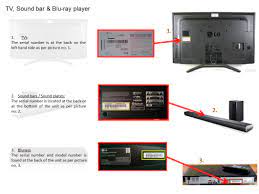 Washers, dryers, refrigerators, portable air conditioners & electronics: Help Library Locate Model And Serial Numbers On Lg Home Entertainment Products Tv Audio Blu Ray Lg Canada