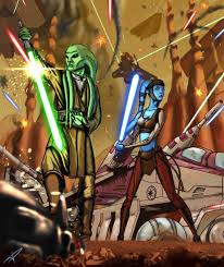 Kit Fisto And Aayla Secura Battle For Geonosis Star Wars Wallpaper Star Wars Art Star Wars Background