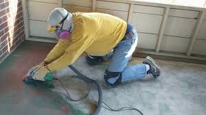 removing paint from concrete with a