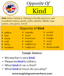 Seven types ofseven types of meaningmeaning a presentation on semanticsa presentation on semantics meaning into seven types or ingredients giving primacy to conceptual meaning. Opposite Of Kind Antonyms Of Kind Meaning And Example Sentences English Grammar Here