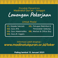 Info loker marbot 2021 : Madinatul Quran Jonggol ç…§ç‰‡ Facebook