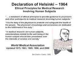 The declaration of helsinki provides the ethical principles for human medical research. Eugenics Movement Nuremberg Code Declaration Of Helsinki Wwii Time Line For Human Subject Research And Ppt Download