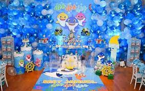 21 Baby S 1st Birthday Themes That Will Completely Ensure A Wow From All Your Guests Shark Themed Birthday Party Shark Party Decorations Shark Theme Birthday