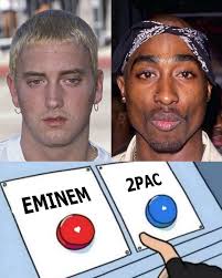 Eminem 👍** Eminem, also known as Slim Shady, is one of the most  technically skilled and lyrically complex rappers in hip-hop history. With  groundbreaking albums like *The Marshall Mathers LP* and *The