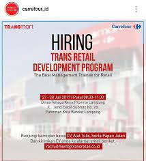 Последние твиты от transmart (@transmart_ind). Lowongan Kerja Di Transmart Carrefour Development Program Dibacaonline