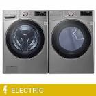 2-Piece Graphite Steel Wi-Fi Enabled AI DD LaundrySuite with 5.2 cu. ft. Steam Washer and 7.4 cu. ft.Electric Steam Dryer WM3850HVA DLEX3850V LG
