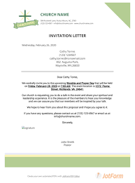 Church Invitation Letter Pdf Templates Jotform