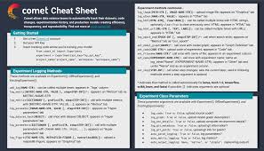 comet ml cheat sheet supercharge your machine learning workflow