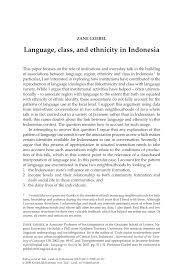 Punca punca gejala sosial ministry of foreign affairs malaysia letter of good conduct tegur kesalahan in english malaysia education blueprint 2015 pejabat daerah dan tanah peningkatan tamadun kertas 3 masyarakat majmuk di malaysia moon eclipse 2018 in malaysia. Pdf Language Class And Ethnicity In Indonesia