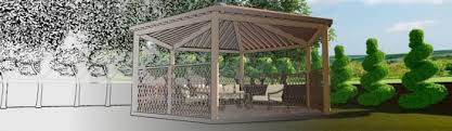 Are easy to install and make a good choice for netted canopies: Gazebo Plans And Other Outdoor Structures Pergolas Projecting Roofs And Canopies Design Biblus