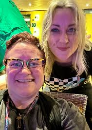 Haley Kramer (formerly of Pop Evil) with ya girl, Auntie Blegh! Been an  amazing vacation but I need another vacation to recover!! About to watch  Jinjer for the second time and then