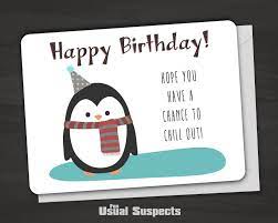 Shop unique cards for birthdays, anniversaries, congratulations, and more. Happy Birthday Card With Penguin Birthday Cards For Boyfriend Card Making Birthday Birthday Cards