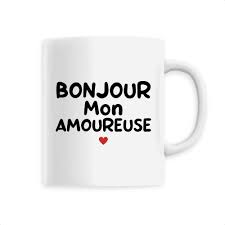 Bonjour mon amoureuse - Mug Amour - idée cadeau couple - tasse à café amour  - mug love - Etsy France