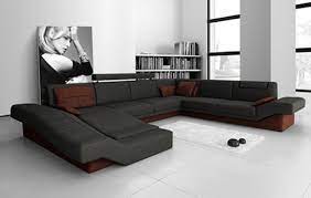 Xxl big sofa living landscape leather sofa couch u form chesterfield couchen upholstery. Moderne Big Xxl Wohnlandschaft U Form Top Qualitat Design Stil Premium Leder Schwarz Hauptfarbe Nebenfarbe Braun Kopfstutzen Kissen Wohnzimmer Polster Eckgarnitur Ecksofa Eckcouch Ledersofa Sofa Couch Bei Neu Jv Mobel