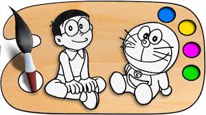Coloring book for doraemon & nobita is an educational coloring book and one of the best coloring game for nobita characters. How To Draw And Coloring Doraemon Nobita Learn Colors Coloring Pages For Kids Coloring Book Youtube
