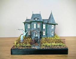The Dilapidated Horror House Miniature Movie Scale Model Fan Art Horror House Model Homes Stop Motion