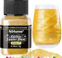 NiHome Edible Food-Grade Glimmer Powder Glitter Luster Dust Metallic Food  Decorating Sprinkle Glimmery Dust for Drink Wine Beverage Cake Candy  Dessert ...