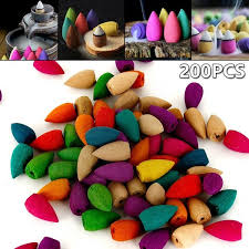How does a backflow incense burner work? 200 Pcs Backflow Incense Cones Natural Smoke Cones For Backflow Incense Burner Walmart Com Walmart Com