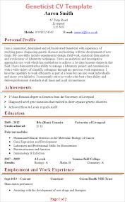 Career objective a career opportunity with a reputed technology firm where i can best utilize my technical knowledge . Geneticist Cv Template Tips And Download Cv Plaza