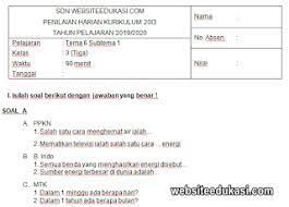 Soal Ph Kelas 3 Tema 6 Dan Kunci Jawaban Websiteedukasi Com