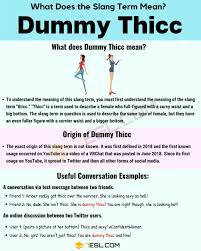 Dummy Thicc What Is This Slang Term And When Should You Use It 7 E S L In 2020 Thicc How To Find Out Understanding