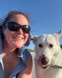 First beach trip for dog in Nags Head