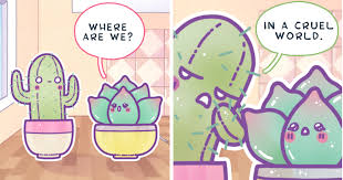 We at sizzlinks believe that no day should pass without getting creative when it comes to your look. I Created Cute Comics About A Little Cacti Bored Panda