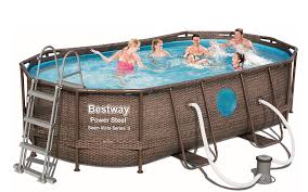 Bestway Power Steel Vista Oval Pool Set 427x250x100 Rattan 56714 Frame Pools Hersteller Bestway Pools Pool Gigant De Bestway Und Intex Pools Von Deutschlands Pooldiscounter