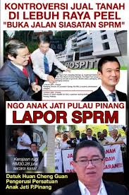 Chow also appealed to donors to contribute to the project, which is expected to be completed in november this year. Captain M Laporan Ke Sprm Tanah Lebuhraya Peel Beri Laluan Siasatan Terhadap Tan Kok Ping Proksi Lim Guan Eng