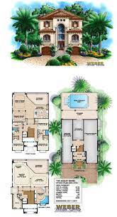 When you look for home plans on monster house plans, you have access to hundreds of house plans and layouts built for very exacting specs. Mediterranean House Plan Coastal Narrow Lot Beach Home Floor Plan Beach House Floor Plans Mediterranean Homes Beach House Plans