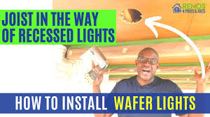 Recessed lighting wire housing repairs for senior. Joist In The Way Of Recessed Lights How To Install Led Wafer Lights Youtube