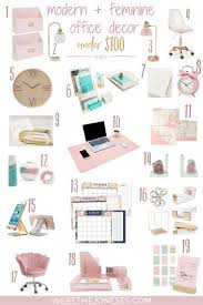 Modern Feminine Office Decor For Home Offie In 2020 Cute Office Decor Feminine Office Decor Work Office Decor