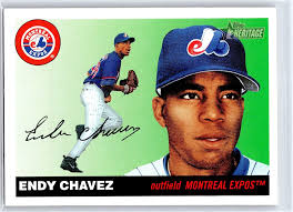 ENDY CHAVEZ 2004 Topps Heritage Montreal Expos Baseball Card #15