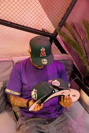 Exclusive 59fifty Mlb Anaheim Angels 35th Anniversary Dark Green Pink Underbrim Fam Anaheim Angels 35th Anniversary Angels Logo