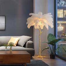 Floor lamp next to couch. Nordic Ostrich Feather Living Room Led Floor Lamps Living Room Bedroom Modern Interior Lighting Decor Floor Light Standing Lamp Floor Lamps Aliexpress