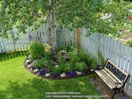 Landscape Shaded Fence Area With Tree Roots Shady Nooks National Gardening Association Corner Landscaping Small Backyard Landscaping Backyard Landscaping