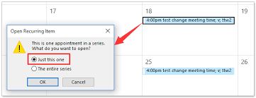 How To Change Recurring Meeting Time In Outlook Calendar