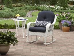Better Homes Gardens Azalea Ridge Outdoor Rocking Chair Orange Walmart Com Outdoor Rocking Chairs Outdoor Wicker Rocking Chairs White Wicker Furniture