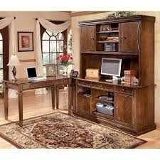 Hamlyn Leg Desk Home Office Set W Large Hutch Credenza Signature Design Furniture Cart