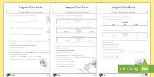 You can do the exercises online or download the worksheet as pdf. Irregular Plural Nouns Worksheet Printable Pdf English