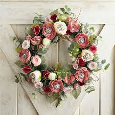 Pier One Valentine S Day Faux Pink Flowers Jewels 22 Wreath 79 95 Sparkling Jewels And Fa Diy Valentines Day Wreath Valentine Day Wreaths Wreath Decor