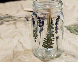 We dried the flowers and collected some of the petals in a jar. Mason Jar Candles With Lavender And Pressed Flowers