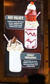 Thankfully, we already knew about the milkshake, because there was no signage for it anywhere. Delicious Milkshakes At The Steampunk Toothsome Chocolate Emporium Savory Feast In Universal Orlando By Jo Snack Shack Rainbow Sprinkles Chocolate Factory
