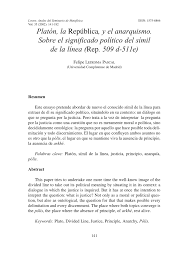 A cción y política en la r epública de p latón signos filosóficos, vol. Pdf Platon La Republica Y El Anarquismo Sobre El Significado Politico Del Simil De La Linea Rep 509 D 511e