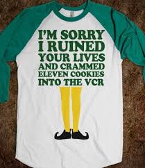 I M Sorry I Ruined Your Lives Buddy Elf Baseball Shirt Movie Shirts Buddy The Elf Elf Shirt
