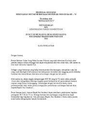 Dengan ini mengajukan permohonan bantuan modal usaha dalam pengembangan usaha yang sedang/akan dijalankan, dengan proposal usaha terlampir. Contoh Proposal Bantuan Dana Pinjaman Pr