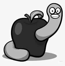 Apple black and white apple clipart black and white. Transparent Apple Clipart Black And White Cartoon Worm In An Apple Hd Png Download Transparent Png Image Pngitem