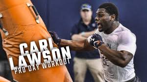 The new york jets have lost one of their most valuable defensive players for the season. Watch Dl Carl Lawson Go Through Position Drills At Auburn Pro Day Youtube
