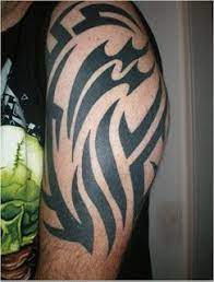 Black Tribal Aquarius Tattoo On Left Half Sleeve Aquarius Tattoo Designs Aquarius Tattoo Designs Tattoos Aquarius Tattoo
